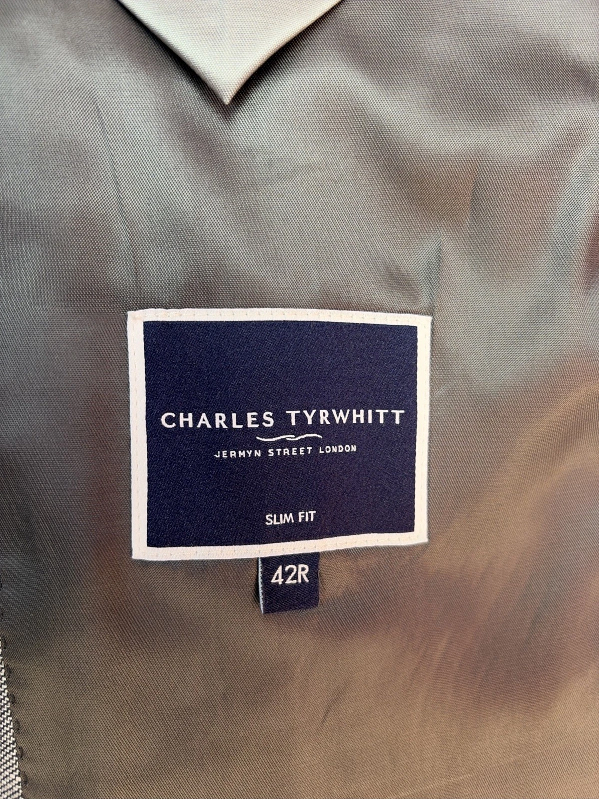 Charles Tyrwhitt (42R) Linen & Cotton Summer Jacket Sport Coat Blazer Slim Fit image 14