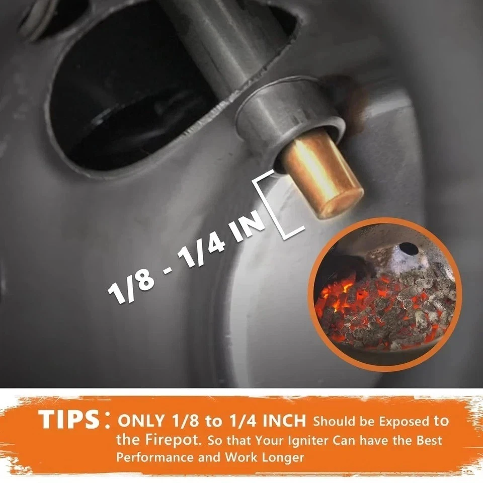 Paquete de 2 Kit de Encendedor Hot Rod para Repuesto Parrilla de Pellets 120V 200W Se Adapta a Pit Boss Foto 4 de 4