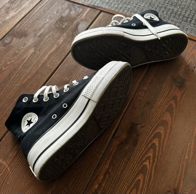 Converse All Star Chucks, Plateau, Gr. 36,5, schwarz