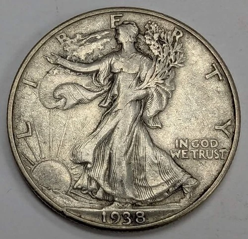 1938 D Walking Liberty Half Dollar US Coin