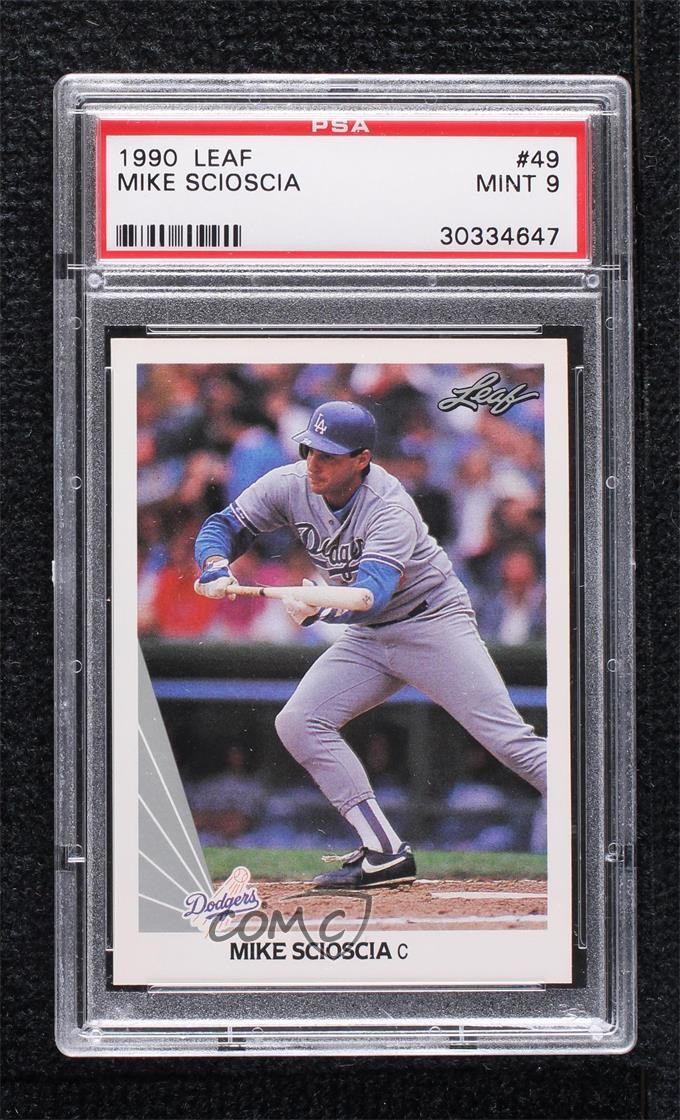 1990 Leaf LEAF #49 Mike Scioscia front