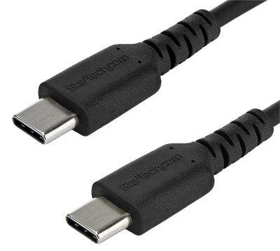 STARTECH - Durable TPE USB-C Plug to USB-C Plug USB 2.0 Lead, 1m Black