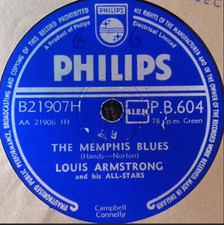 Louis Armstrong & His All-Stars The Memphis Blues / Faithful Hussar PB604 g-VG