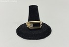 VTG 14KT Yellow Gold Diamond & Black Gemstone Men's Ring (Sz 9.5) 7.5g - Tested — photo 2