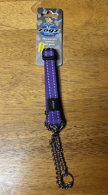 Rogz Dog Puppy Collar Snake HC11 K purple Obedience Reflective Medium 12-17  new