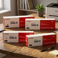 4 Color Pack Original CANON 046H Toner Set Black-Cyan-Magenta-Yellow -High Yield