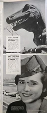 1940 Sinclair Opaline Motor Oil Tyranosaurus Dinosaur airlines stewardess Ad