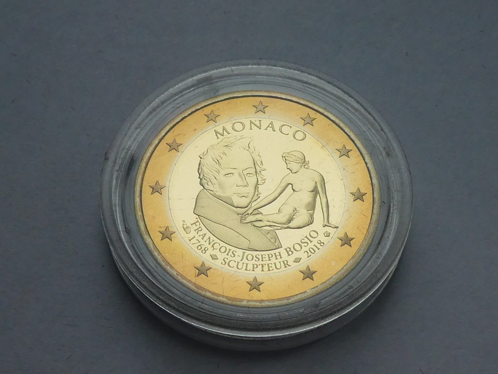 Monaco, 2 euros 2018 PP, François Joseph Bosio, original, rare
