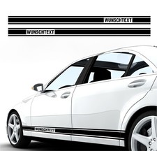 Seitenstreifen GT Auto Aufkleber Set Dekorstreifen Streifen Wunschtext