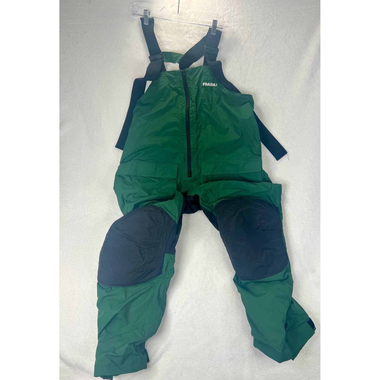 Frabill FXE Green Black Fishing Water Rescue Outdoor Camping Overalls Bibs 2XL