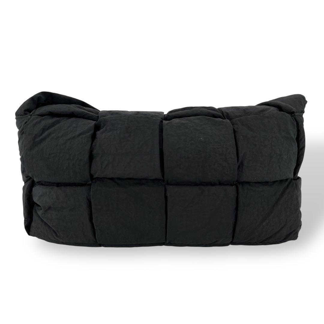 Bottega Veneta Parakeet Nylon Shoulder Bag Black Medium Auth thumbnail 3