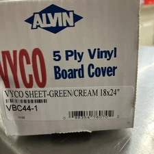 Alvin  VYCO Board Cover 18'' x 24'' Green and Cream