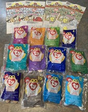 TY Teenie Beanie Babies 1998 McDonald  s Complete Set of 12 4 Happy Meal Bags