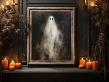 Ghost Print Halloween Wall Decor Printable Ghost Trendy Wall Decor Fall Printabl