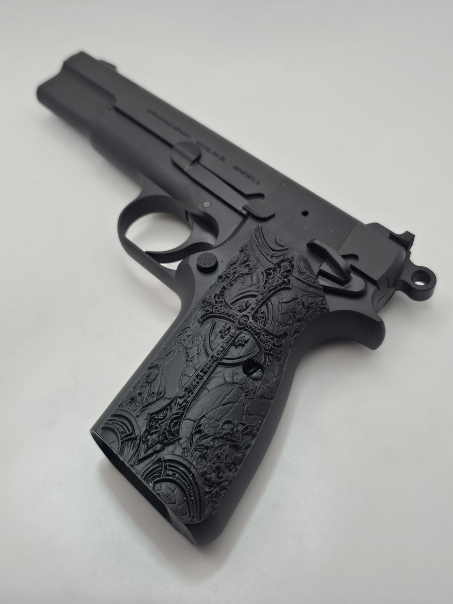 Browning Hi-Power / SA-35 / MC P35 Grips - Cross | eBay