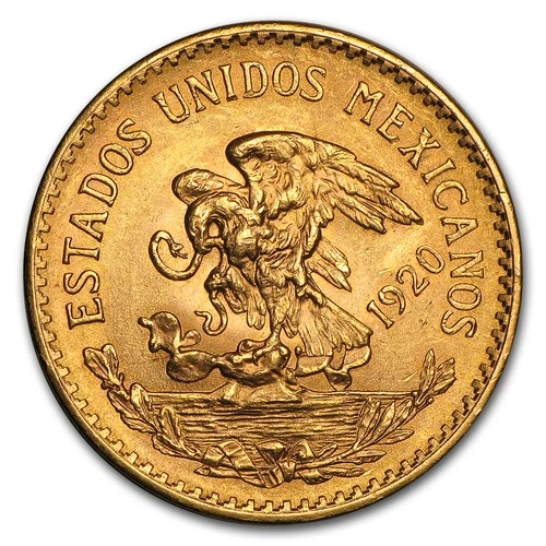Photo of a 1920 Mexico 20 Pesos Gold from an eBay listing that sold on Jun 30, 2026