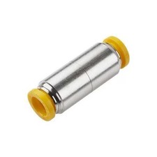 Parker 62PLP-8M Metric Metal Push-to-Connect Fitting, Brass, Silver