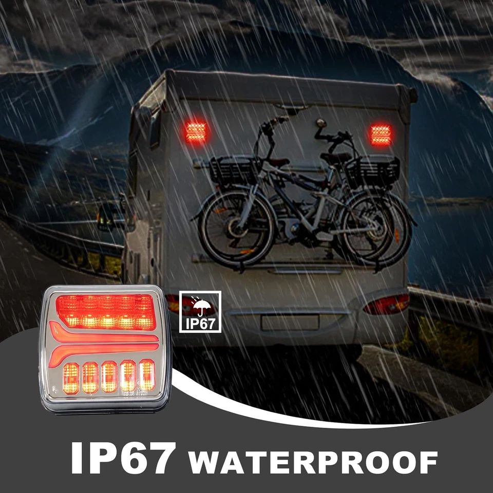 Wireless Trailer Lights Magnetic LED Tow Light Kit Rechargeable - Truck RV Boat - Image 4 of 4