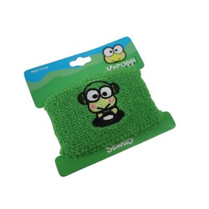 Vintage 2005 Sanrio Kerokero Keroppi Character Sweat Band Cuff Green