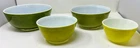 Vtg Pyrex Nesting Green Mixing Bowls, Set of 4, 401, 402, 403, 404