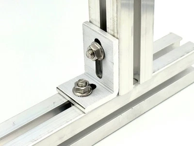 DEUTSCHE MARKE SOLAR Alu Winkel PV Aluschiene Kreuzverband Solar Verbinder 38x58mm mit Sperrippen