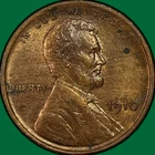 1910 Lincoln Wheat Cent Uncirculated UNC Coin, Cleaning #43994