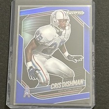 2025 Panini Prizm Black - Cris Dishman #66 Blue Prizm /199
