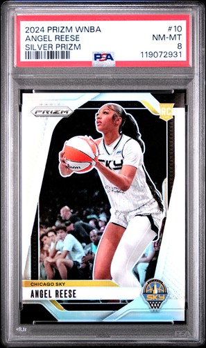2024 PANINI PRIZM WNBA SILVER PRIZM #10 ANGEL REESE ROOKIE RC PSA 8