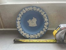 Small Vintage Wedgewood Jasperware Blue Plate - 10CM diameter