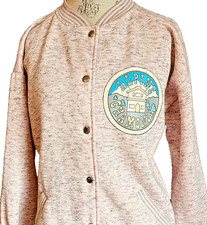 Giacca donna vintage anni 80 rosa marmorizzata Varsity M "Alpine Chamonix" Jock Yuppie