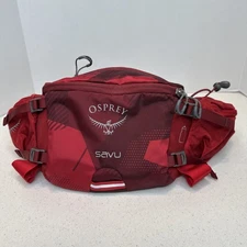 Osprey Savu Lumbar Pack Red Hiking Water Bottle Fanny Pack Clean!
