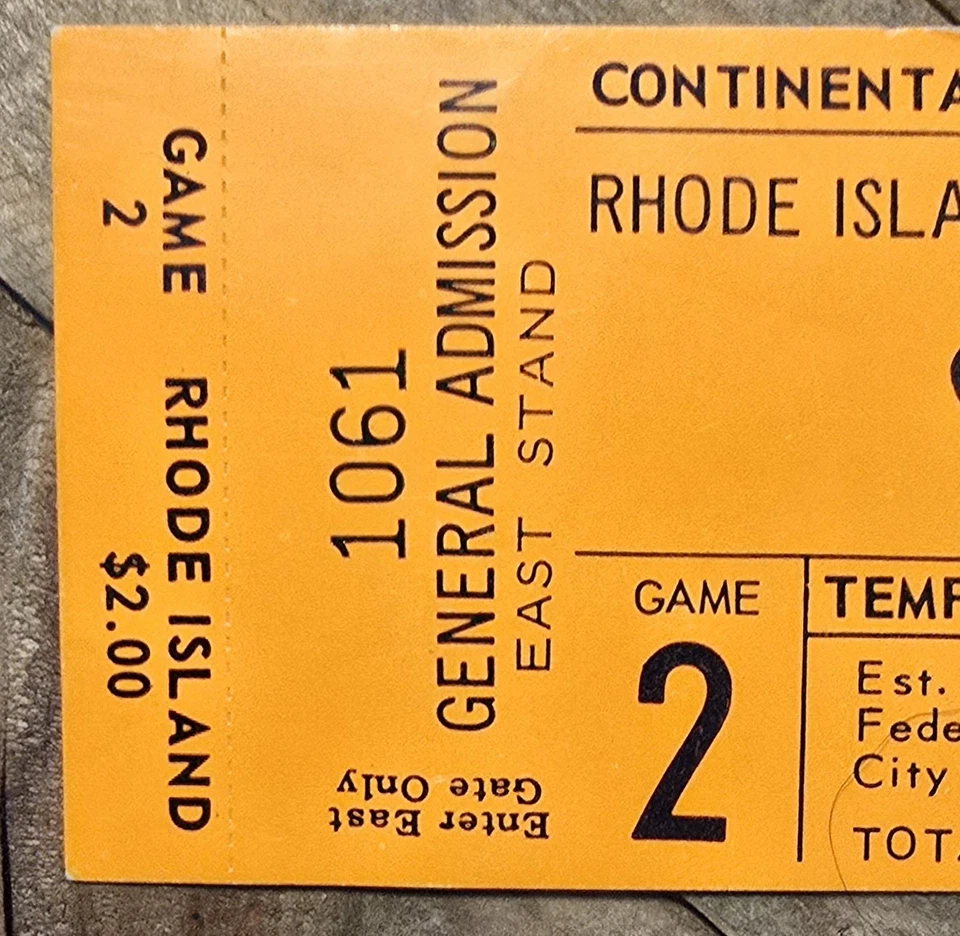 1965 Philadelphia Bulldogs Rhode Island Ticket Stub Continental Football League - Image 3 of 4