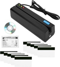 MSR605X  Magnetic Stripe Card Reader, Credit Card Machine LED Indicator Mini Mag