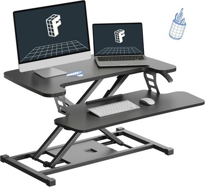 FLEXISPOT 28'' Height Adjustable Home Office Desk Converter Computer Desk Riser