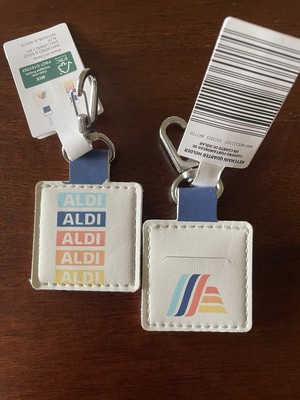 ALDI Gear Quarter Holder Keeper Keychain SQUARE