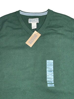 Duluth Trading Co Mens V-Neck Cotton Sweater Vest Casual Knit