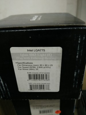 4x GlacialTech LGA775 Igloo 5063 Light (E) CPU Fan with Entering Bearing - NEW!