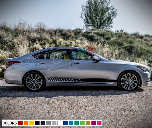 Calcomanía Pegatina Kit a Rayas Para Genesis G80 Gráficos Carreras Espejo Deportivo 2015 2021 - Imagen 2 de 4