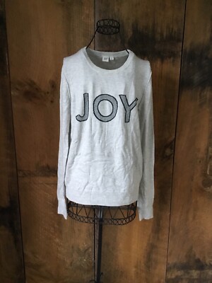 ''GAP'' Merino X-Tra Fine Wool Blend ''JOY'' Silver Sparkle SWEATER Woman M