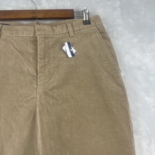 NEW Lands End Corduroy Pants Women's Sz 12 Tan Thin Wale 4 Pocket Stretch - Picture 2 of 11