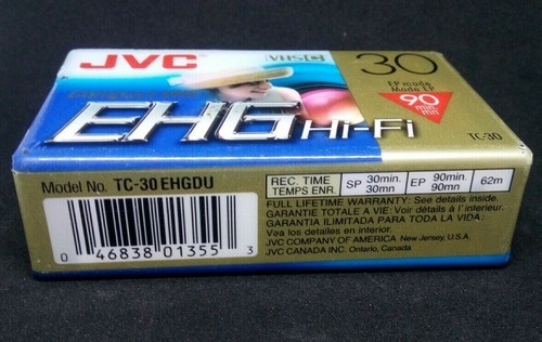 JVC Camcorder Tape EHG Hi-Fi VHS Compact 90 Minutes TC-30 3 Hours EP Mode NEW - Picture 2 of 3