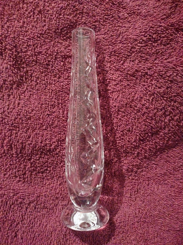 Vintage Waterford Clear Glass Crystal 7" tall Bud Vase
