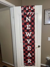 Christmas Decorations Outdoor Yard Front Porch Sign Red Black