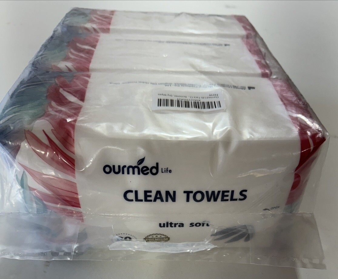 Ourmed Life Face/Baby/Family Towels Ultra Thick Disposable USDA Biobased 240 PC