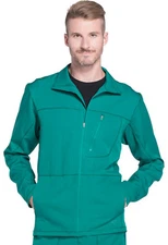 Hunter Green Dickies Scrubs Dynamix Mens Zip Front Warm Up Jacket DK310 HUN
