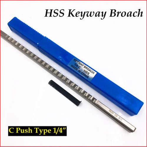 New 1/4" C Push Type Keyway Broach Inch Size HSS for CNC Tool - Picture 1 of 2
