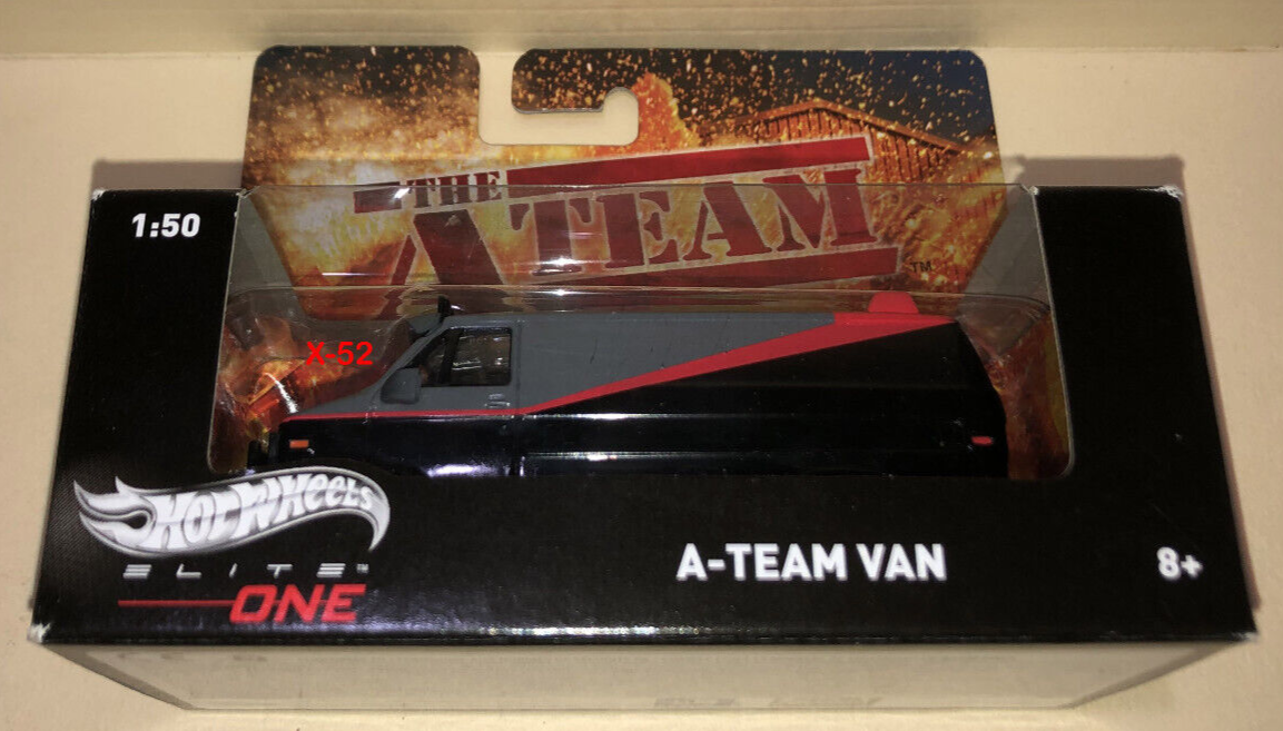 A-team Van Hot Wheels Elite One GMC Vandura Black Diecast Car 1:50