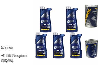 5L Motoröl MANNOL SAE 10W-40 DIESEL EXTRA 1xLeak-Stop+Motor Doctor