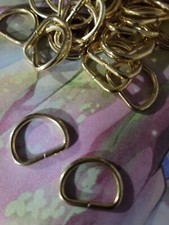 3/4 inch (20mm) D Ring Metal Goldtone Craft Supplies - 50 pcs New