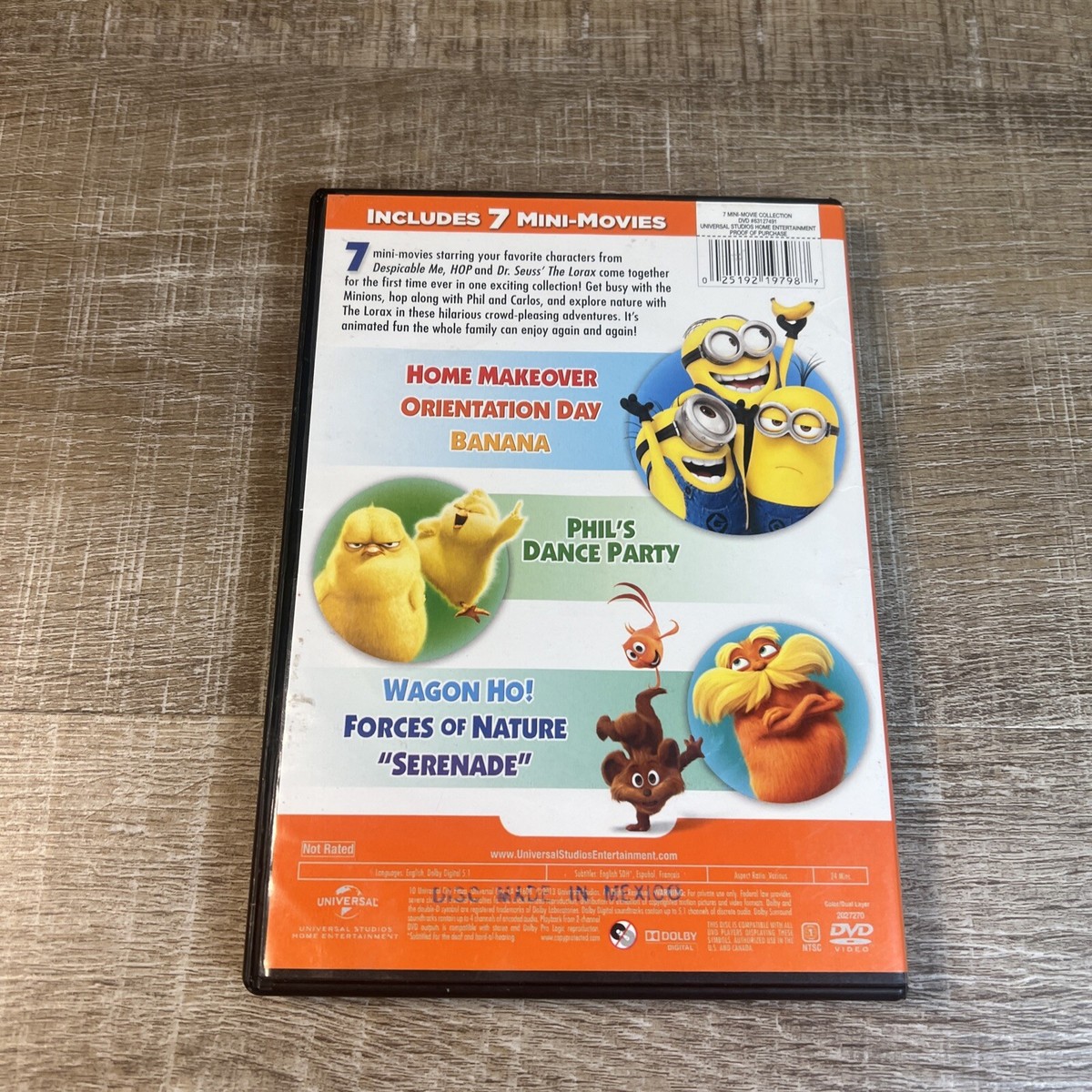 Illumination 7 Mini-Movie Collection (DVD, 2014) Minion Lorax Hop